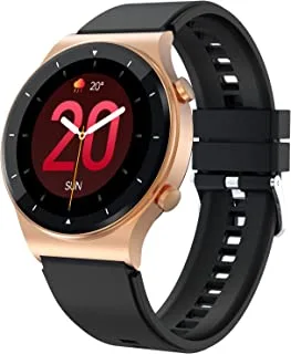 Fire-Boltt 360 Pro Bluetooth Calling 360 * 360 Pro Display Smart Watch مع Rolling Ui وتكنولوجيا الزر المزدوج ، Spo2 ، معدل ضربات القلب ومراقبة درجة الحرارة مع الموسيقى المحلية وإقران Tws - ذهبي