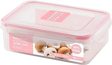 BLACKSTONE leak proof food storage containers Made in Korea (630 ML with Divider)