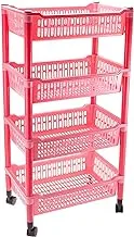 Lionstar Family Rack 4 Stacks, Pink - H93.5 x W31 D47 cm