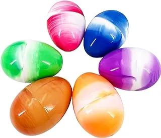 Easter filler eggs 8cm marble colour 6pcs/pk, party magic, 18623 pz vert