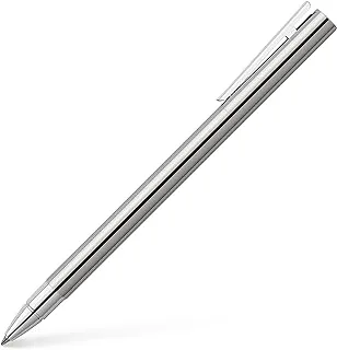 Faber-Castell Neo Slim قلم حبر سائل من الستانلس ستيل فضي لامع