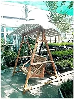 Dubai Garden Centre Custom Made Wooden Swing with Roof