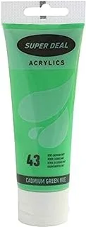 SUPER DEAL Acrylic Color Paint Tube 75Ml Cadmium Green Hue, Sd 4212-43