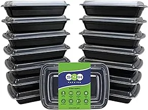 SNH Disposable Microwave Container Rectangular - 1 Compartment - 24 Pieces.