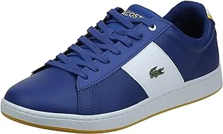 Lacoste Carnaby Evo 0722 3 Sma, Men Sneakers, Blue-Yellow, 7.5 UK / 41 EU