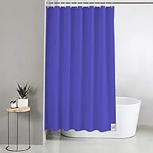 Fun Homes PEVA Shower Curtain Liner ، ستارة حمام بلاستيكية شديدة التحمل مع خطافات للحمام ، حوض الاستحمام ، 70 بوصة × 80 بوصة ، Blue-HHFUN11544