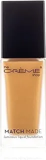 The Crème Shop بيج لامع دافئ. كريم أساس سائل بلمسة نهائية غير لامعة. خفيفة الوزن قابلة للزيادة للتغطية الكاملة. مانيكان تأثير لامع. مباراة صنع ، 33