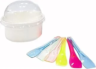 Paper Ice Cream Cups 10 Oz With Lid & Spoon Disposable Dessert Bowls for Hot or Cold Food, Party Supplies Treat Cups for Sundae, Frozen Yogurt, Soup, Brown - 25 Pieces.