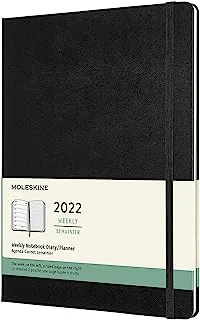 Moleskine Classic ، مخطط أسبوعي لمدة 12 شهرًا 2021 ، غلاف صلب ، كبير جدًا (7.5 × 9.75) ، أسود