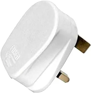 Rr White Fused 13A Plug Top Uk 3Pin British Plug Connector Cord Adapter Electrical Plug Socket Mains Top Appliance Power Socket Fuse Adapter - Made In India