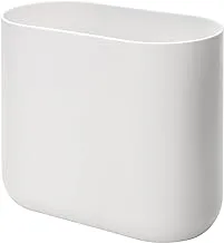 iDesign Compact Slim Plastic Bin for Bathroom, Bedroom or Office Waste 3000 Ml, White, 29372, 26.8 cm x 14.0 cm x 24.8 cm