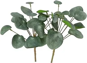 YATAI Pilea Peperomioides Leaf Bunch Flowers Spray Artificial Plants Leaf Branches Wholesale Fake Flowers Plastic Plants for Home Indoor Table Vase Centerpiece Christmas Ornaments Decor (2)