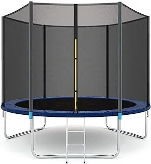 Enklov Trampoline, Kids Outdoor Trampolines Jump Bed With Safety Enclosure Exercise Fitness Equipment (8Ft)