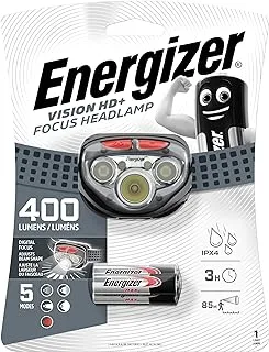 Energizer LED Headlight, Out Door,Hand Free, Champing/Cycling, 400 Lumen Vision Hd + Focus Headlamp