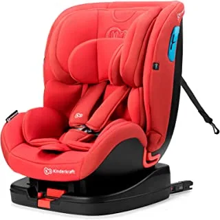 Kinderkraft Car Seat VADO, Booster Child Seat, with Isofix, Rearward and Forward Facing, Ajustable Backrest and Headrest, Reclining, for Toddlers, Infant, Group 0+/1/2, 0-25 Kg, Up to 6 Years, Red