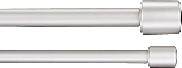 Amazon Basics 2.54 CM Double Curtain Rod With Cap Finials - 91.44 CM to 1.83 M, Nickel