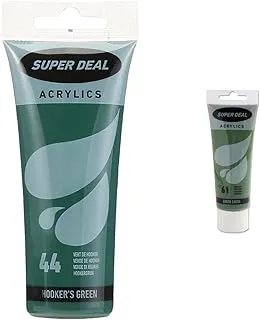 Super Deal Acrylic Color Paint Tube 75ml Hooker'S Green & Acrylic Color Paint Tube 75ml Green Earth, Sd4212-61