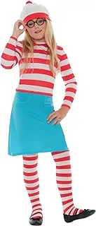 Smiffys Where'S Wally? Wenda Child Costume, Multi Colour, 38793S, S - Age 4-6, W 21.5-22.5 Inch, C 23-25 Inch, H 46-51 Inch