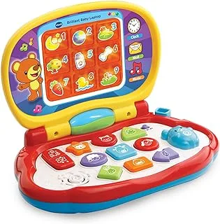 كمبيوتر محمول للأطفال من VTech ، كمبيوتر محمول ملون للأطفال مزود بشاشة LCD ، مؤثرات صوتية ، عبارات وأغاني ، كمبيوتر محمول لتعلم الحيوانات والأشكال والموسيقى ، كمبيوتر للأطفال للعب الأدوار ، لعبة كمبيوتر محمول لمدة 6 أشهر +