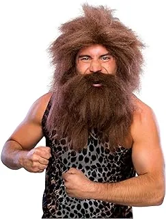 Rubie's Costume Characters Caveman Beard And Set Wig, Black, One size