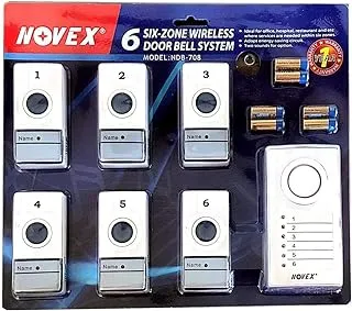 نظام جرس استدعاء الباب اللاسلكي من Novex Six Zone