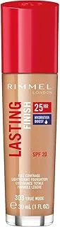 Rimmel London, Lasting Finish 25 Hour Foundation With Spf 20, 303 True Nude, 30 ml