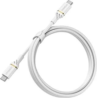 OtterBox Reinforced USB-C to USB-C Cable, Fast Charging Cable for Smartphone and Tablet, Ultra-Rugged, Bend and Flex Tested, 1M, White