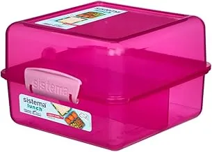 Sistema 1.4L Cube Colored Lunch Box Pink, 31735