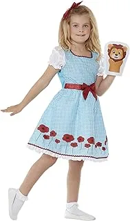 Smiffys 71019S Deluxe Country Girl Costume, Blue, S - Age 4-6 Years