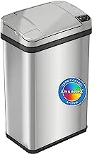 iTouchless 4 Gallon Sensor Trash Can with Odor Filter and Fragrance, Touchless Automatic Stainless Steel Waste Bin, Perfect for Office and Bathroom