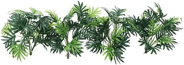 YATAI Mini Artificial Palm Plant Leaf Bunch Flowers Spray Plastic Plants Wholesale Fake Flowers for Home Indoor Outdoor Table Vase Centerpiece Wedding Decoration (4)