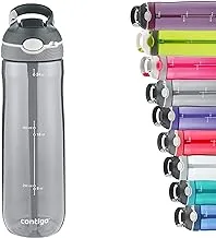 Contigo Ashland Autospout Water Bottle with Flip Straw, Large BPA Free Drinking Bottle, Sports Flask, Leakproof Gym Bottle, Dishwasher Safe, Ideal for Sports, Bike, Running, Hiking, 720 ml