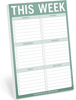 Knock Knock This Week Pad, To Do List Notepad & Weekly Agenda Planning Pad (Sage Green), 6 X 22.8 cmes