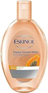 Eskinol Papaya Smooth White Facial Deep Cleanser with Pure Papaya Extracts & Vitamin B3| Micro-Cleanse & Anti-Bacterial Formula Removes Dirt & Excess Oil| Skin Brightening Face Toner| 225 ml