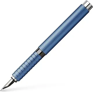 Faber Castell Essentio Fountain Pen Medium Nib Aluminium Blue, 148440