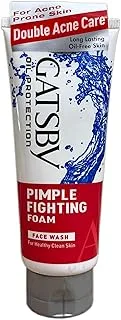 Gatsby Oil Protection Face Wash Pimple Fighting Foam | Helps Prevent Growth Of Bacteria That Cause Acne | 120gm