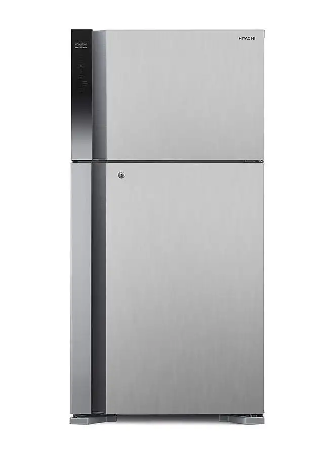 HITACHI 715L Gross And 565L Net Capacity Top Mount Double Door Refrigerator, 2 Doors Fridge With Dual Fan Cooling, Touch Screen Control, Twist Ice Tray 150.0 W 150 W RV715PUK7KPSV Silver