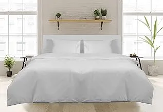 Hotel Linen Queen Duvet Cover 1Pc , 100% Cotton 250Tc Dobby Box Sateen , Size: 245X245cm , Off-White