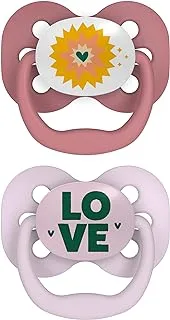 Dr Browns Dr Browns Advantage Pacifier - Stage 1, Pink Stars , Piece of 2