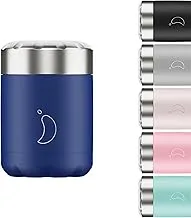 Chilly's Food Pot - Leak-Proof, Premium Stainless Steel REUsable Food Container - Double-Walled Insulated For Hot Or Cold Lunch Storage - Matte Blue - 300ML