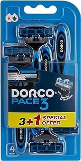 DORCO Pace 3 Plus Men's Disposable Razors, 4 Count ' 1 Units