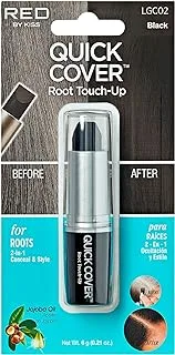 Kiss Touch Up Hair Colour Stick Lgc02, Black, 6 gm