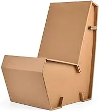 Coolbaby Paper Chair, Corrugated Cardboard Shell, Carton Box, Kraft Paper Sofa Diy Assembly, Brown, Yly2037