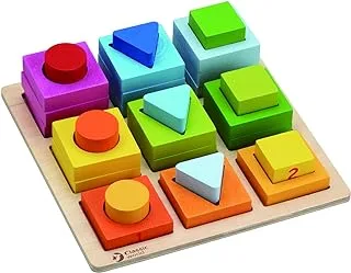 Classic World 3538 Geometric Houten Blokken, 28Dlg