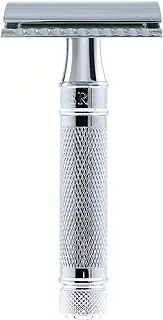 Edwin Jagger Double Edge Safety Razor, Knurled, Short Handle, 5 Blades