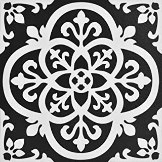 FloorPops FP2475 Gothic Peel & Stick Tiles Floor decal, Black