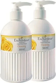 Enchanteur Liquid Hand Soap, Floral Fragrance, Charming, 2 X 300 ml