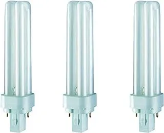 Osram Dulux D Home Decorative Durable Fluorescent Lamp (G24d-2 18W 840 4000K 1200lm) 2 PIN Pack of 3, luminous flux - COOL WHITE