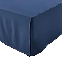 Amazon Basics Lightweight Pleated Bed Skirt - King, Navy Blue