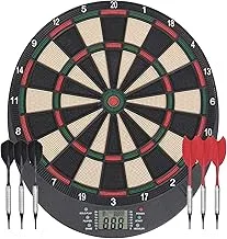 Arachnid Lightweight Electronic Dartboard With Lcd Scoring Displays, Heckler Feature, 8-Player Scoring And 21 Games With 65 Variations, Black, 18.5L X 17.5W X 6.75D In.